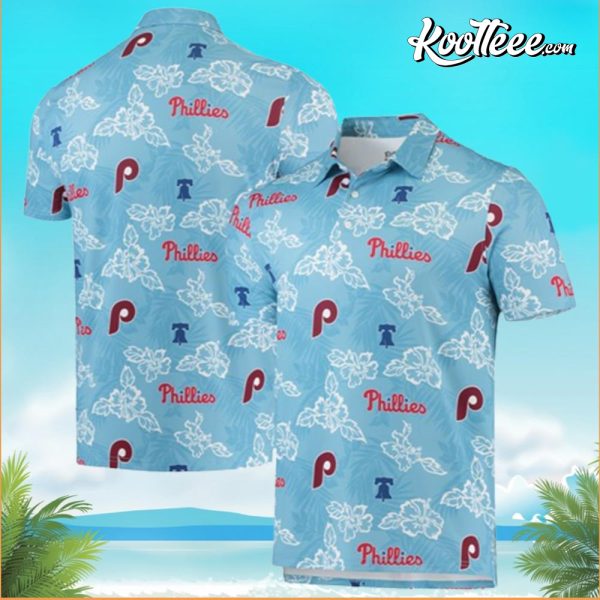 Light Blue Philadelphia Phillies Hawaiian Shirt