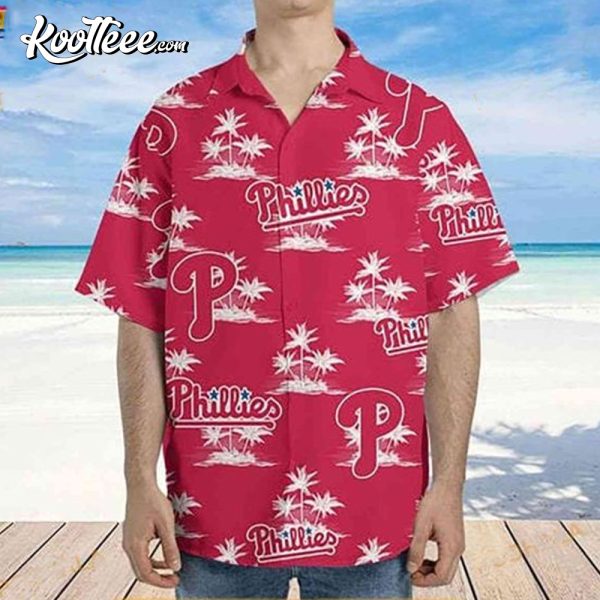 Philadelphia Phillies Coconut Island Pattern Hawaiian Shirt
