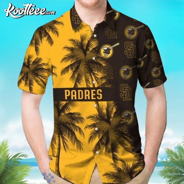 San Diego Padres Palm Tree And Symbol Hawaiian Shirt