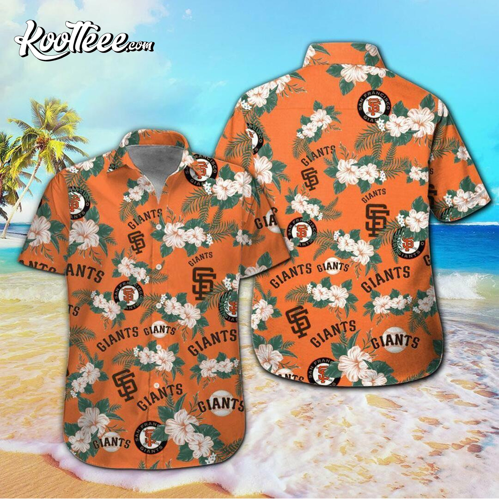 Black Aloha MLB San Francisco Giants Hawaiian Shirt Beach Lovers Gift