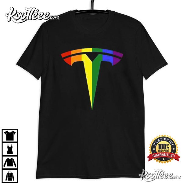 LGBT Tesla Logo Pride Unisex T-Shirt