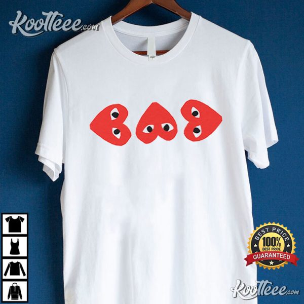 Comme Des Garcons Heart With Eyes T-shirt
