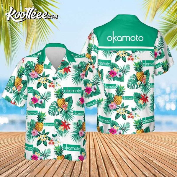 Okamoto Condoms Pineapple Hawaiian Shirt