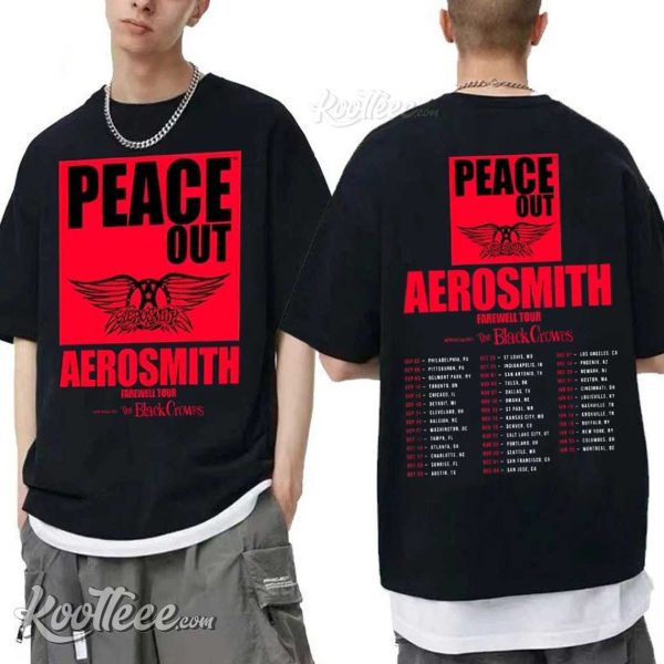 Aerosmith Peace Out Farewell Tour With The Black Crowes T-Shirt