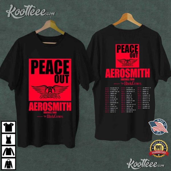 Aerosmith Peace Out Farewell Tour With The Black Crowes T-Shirt