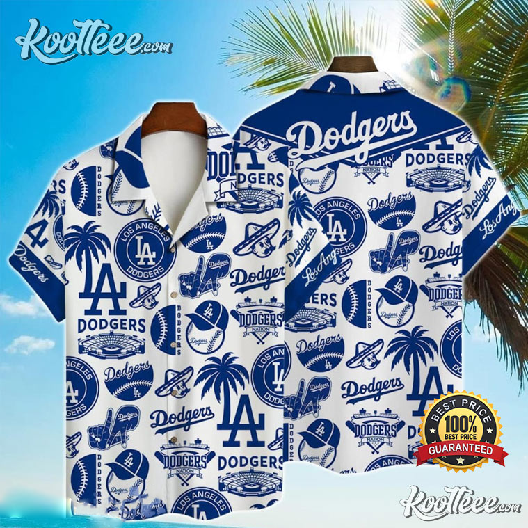 Los Angeles Dodgers Button Up Tropical Aloha Dodgers Hawaiian