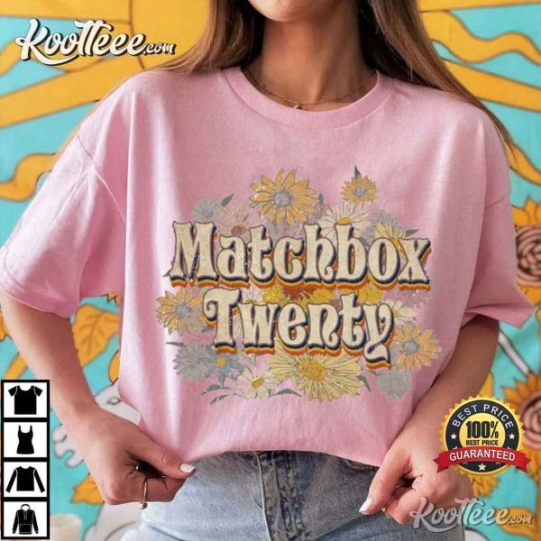 Matchbox Twenty Retro Flowers Beautiful T-Shirt