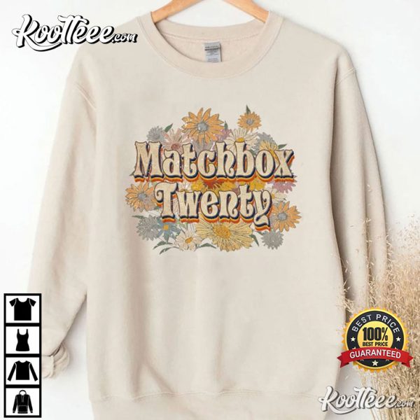 Matchbox Twenty Retro Flowers Beautiful T-Shirt