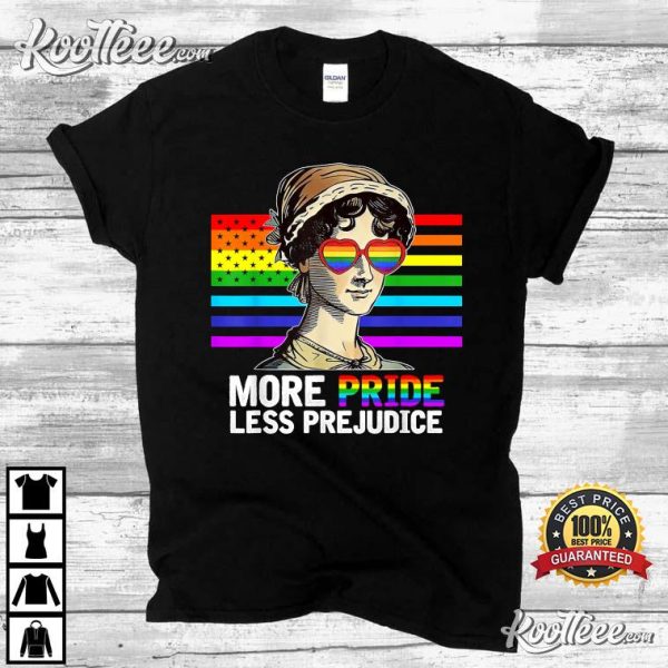 More Pride Less Prejudice Lgbt Gay Proud Ally Pride Month T-Shirt