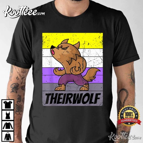 Theirwolf LGBT Gay Pride Non Binary T-Shirt