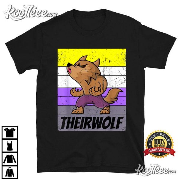 Theirwolf LGBT Gay Pride Non Binary T-Shirt
