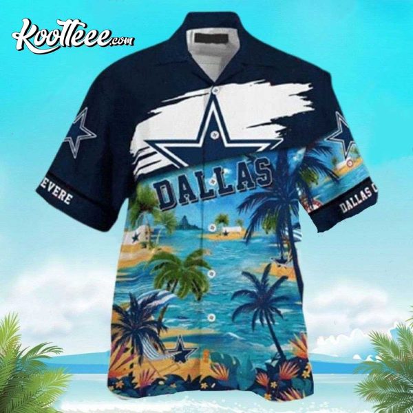 Dallas Cowboys Custom Name Coconut Beach Hawaiian Shirt