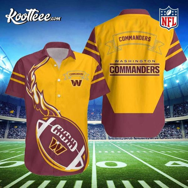 Washington Commanders NFL Custom Name Hawaiian Shirt