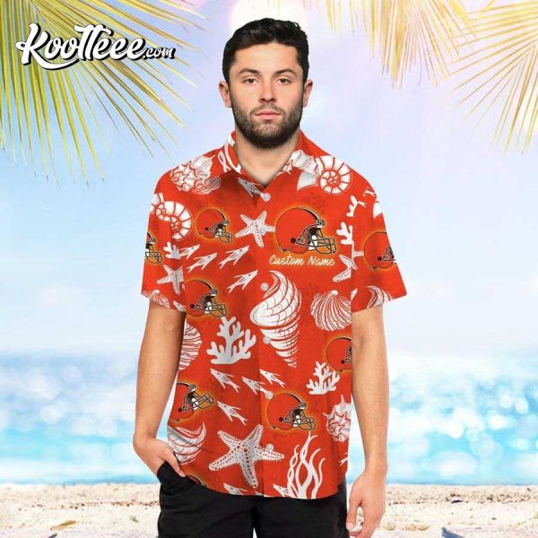 Cleveland Browns Custom Name Tropical Aloha Hawaiian Shirt