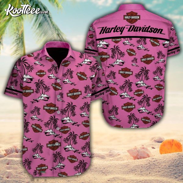 Dirt Bike Pink Motorcyles Harley Dividson Hawaiian Shirt