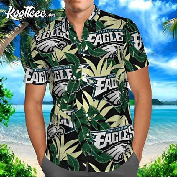 Philadelphia Eagles Banana Leaf Hawaiian Shirt