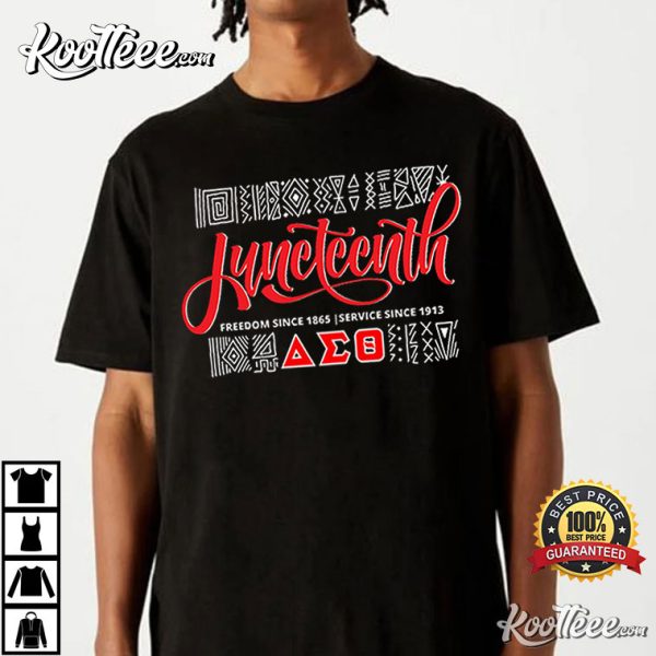 Theta Freedom And Service Juneteenth 1865 T-Shirt