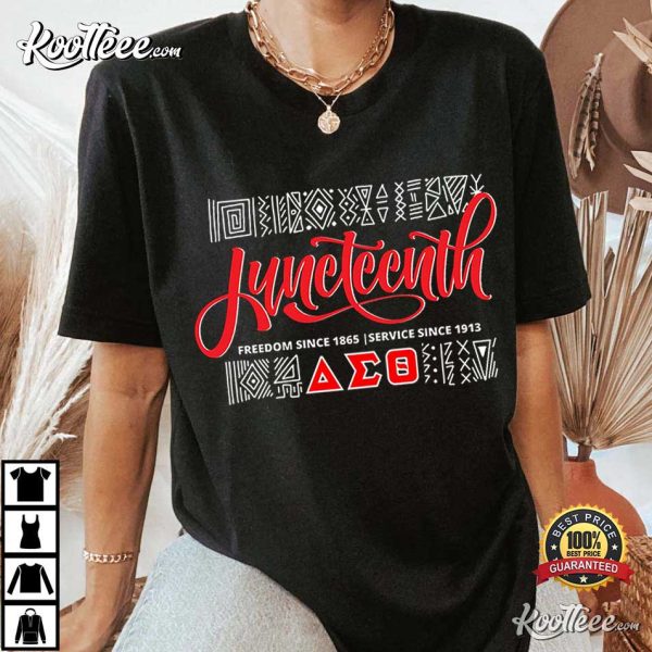 Theta Freedom And Service Juneteenth 1865 T-Shirt