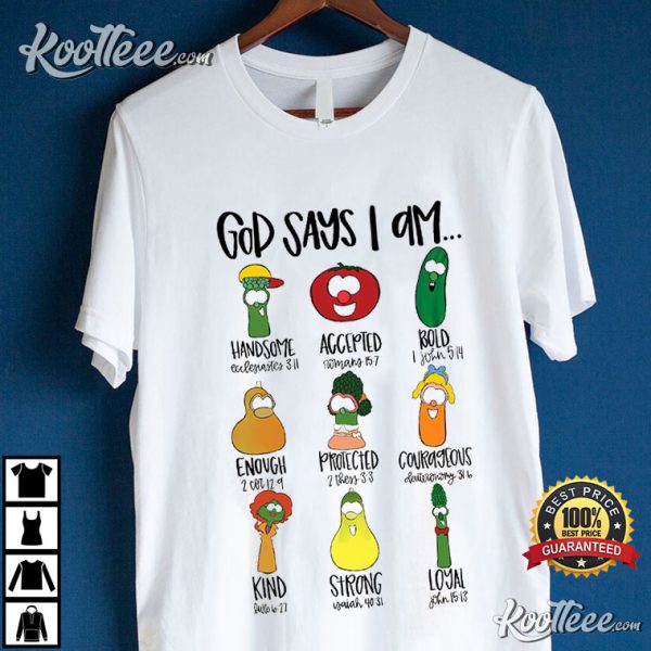 God Says I am Enough, Vegetable Foodie T-Shirt