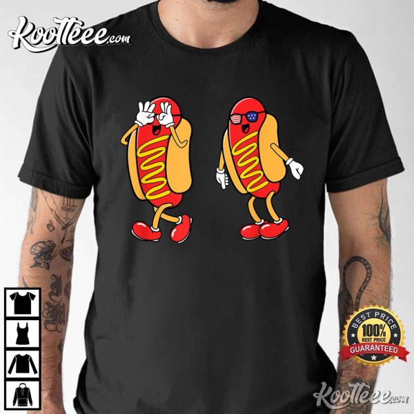 Hot Dog Griddy Dance Hotdog 4th of July T-Shirt