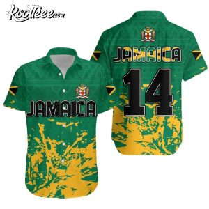 Jamaican Lion Flag Black Hawaiian Shirts