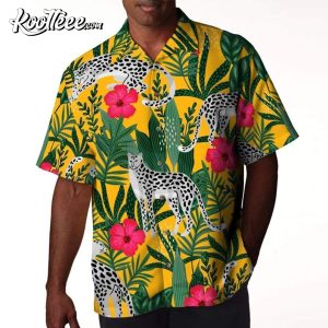 Leopard African Floral Leopard Pattern Flowers Tropical Hawaiian Shirt Leopard African Floral Leopard Pattern Flowers Tropical Hawaiian Shirt