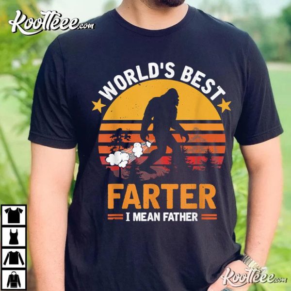 Best Farter I Mean Father Bigfoot T-Shirt
