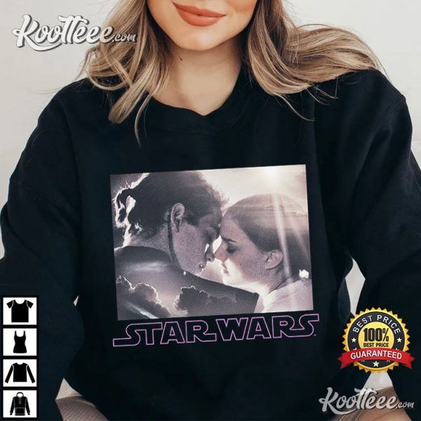 Star Wars Padme And Anakin Skywalker Kiss T-Shirt