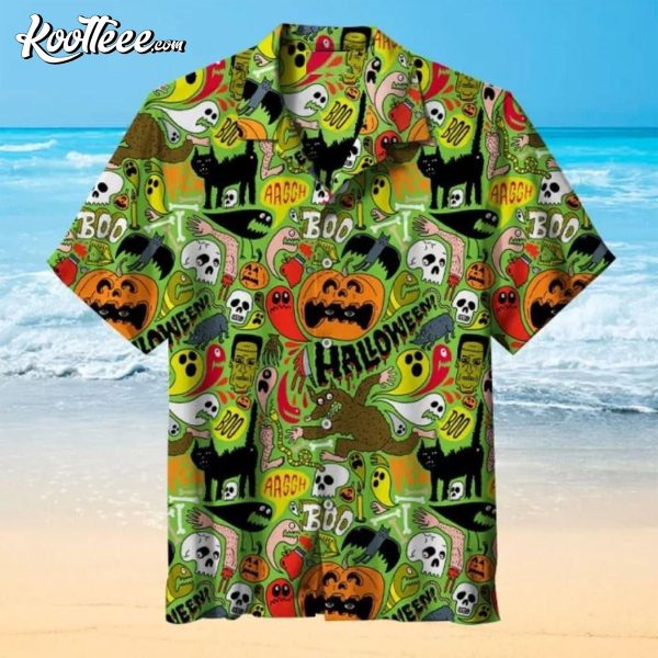 Halloween Party Pattern Hawaiian Shirt