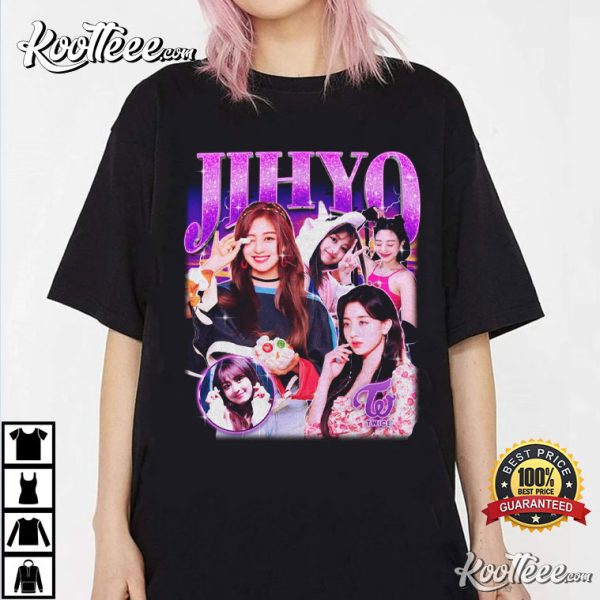 Twice Jihyo Retro Bootleg Kpop Merch Best T-shirt