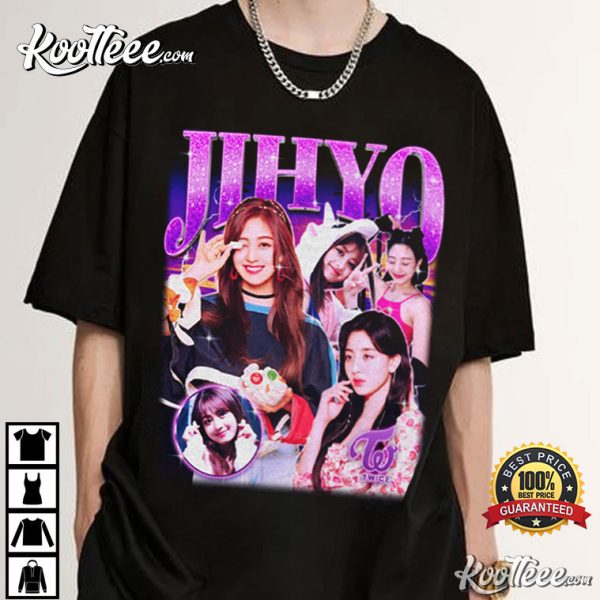 Twice Jihyo Retro Bootleg Kpop Merch Best T-shirt