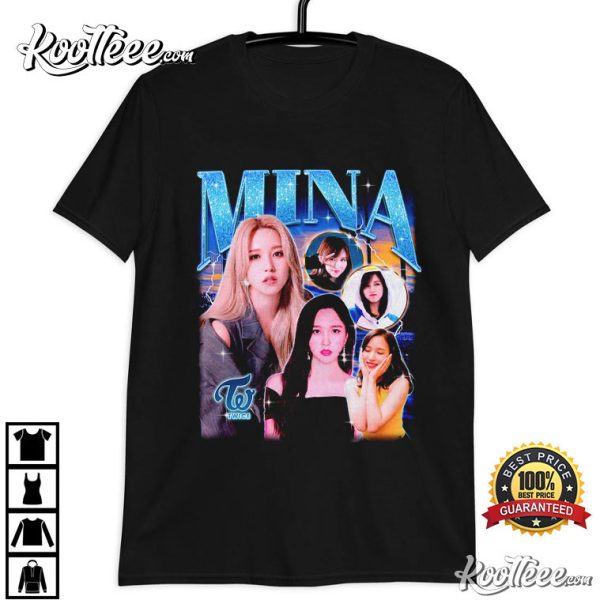 Twice Mina Retro Bootleg Kpop Merch Best T-shirt