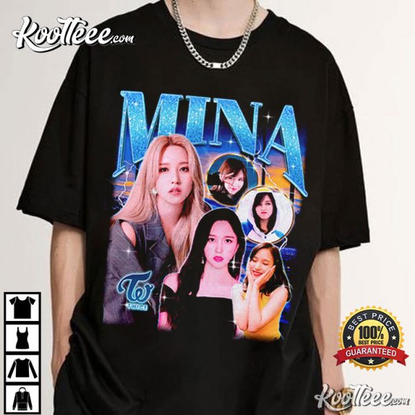 Twice Mina Retro Bootleg Kpop Merch Best T-shirt