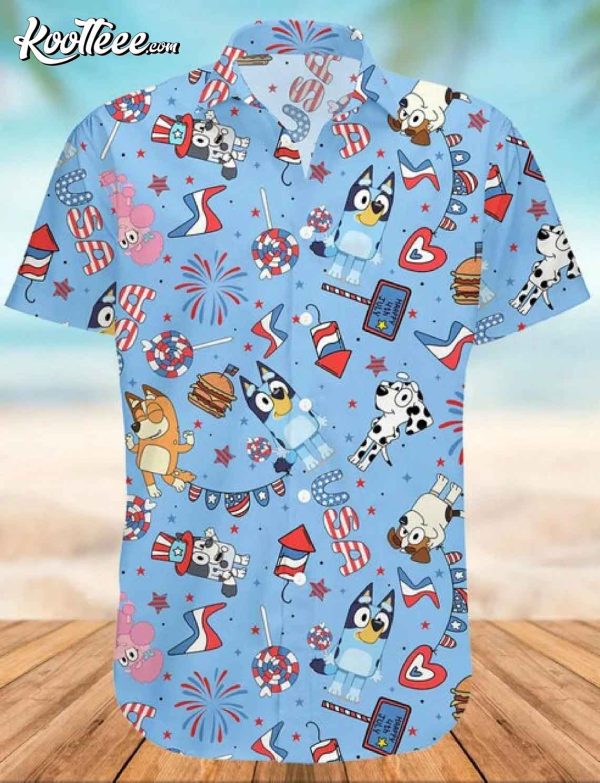 Bluey National Day July 4 Hawaiian Shirt