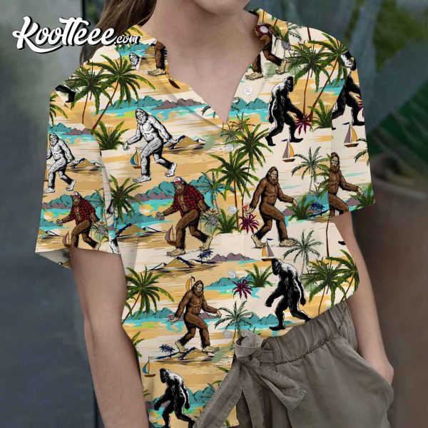 Bigfoot Hawaiian Shirts, Tropical Summer Aloha Hawaiian Shirt