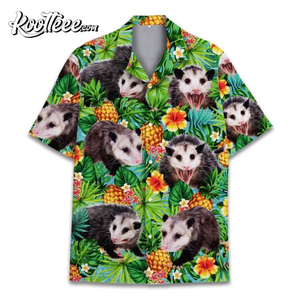 Opossum Hawaiian, Animal Casual Hawaiian Shirt