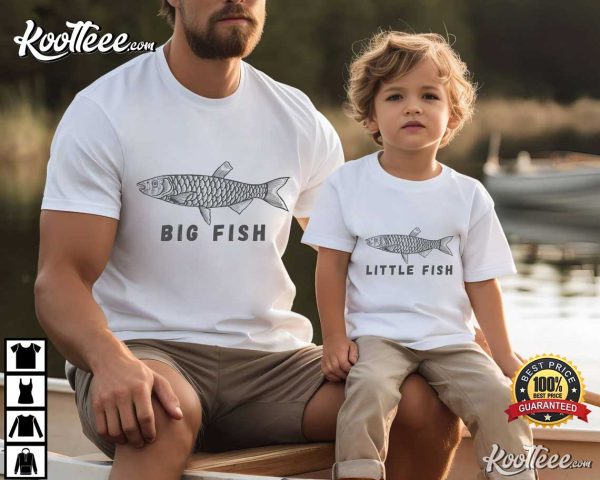Dad And Son Matching, Big Fish Little Fish T-Shirt