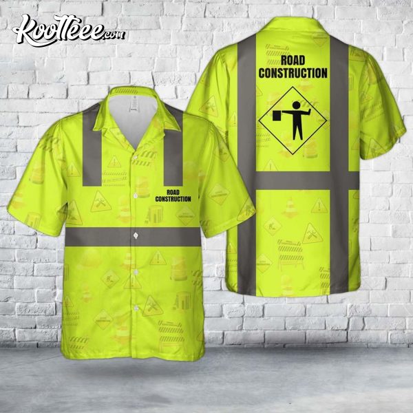 Road Construction Sign Full Printed Hawaiian Shirt