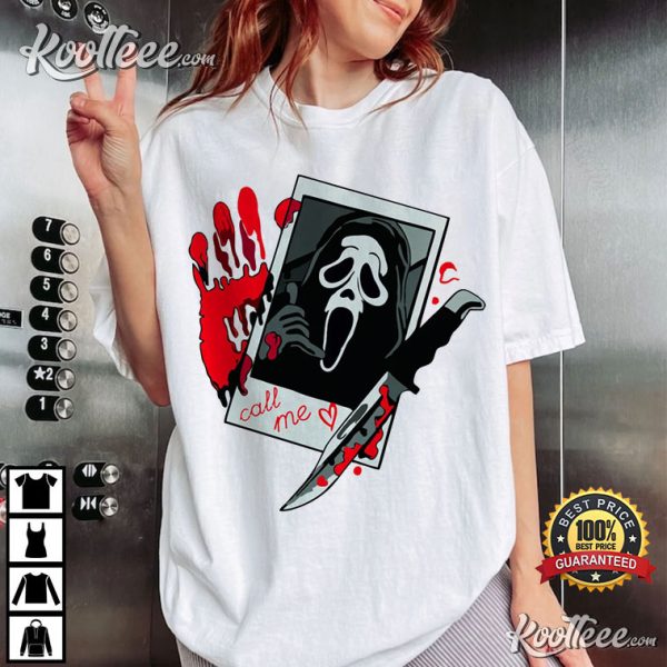 Call Me Halloween Scream Horror Movie T-Shirt