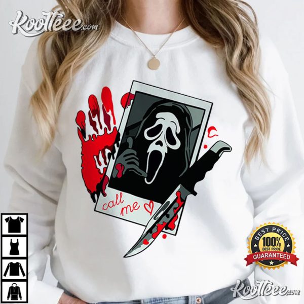 Call Me Halloween Scream Horror Movie T-Shirt