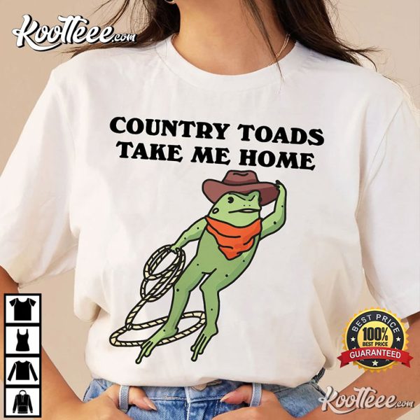 Funny Western Froggy Country Toads Take Me Home T-Shirt