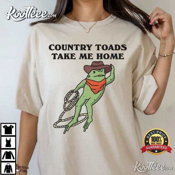 Funny Western Froggy Country Toads Take Me Home T-Shirt