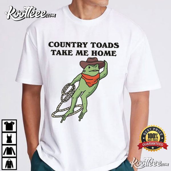 Funny Western Froggy Country Toads Take Me Home T-Shirt