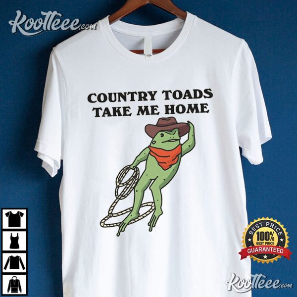 Funny Western Froggy Country Toads Take Me Home T-Shirt