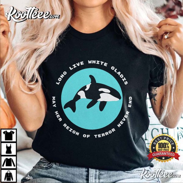 Long Live White Gladis Orca Whale T-Shirt