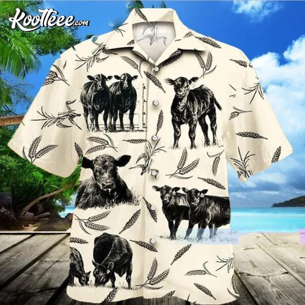 Cow Farm Black Angus Cattle Hawaiian Shirt