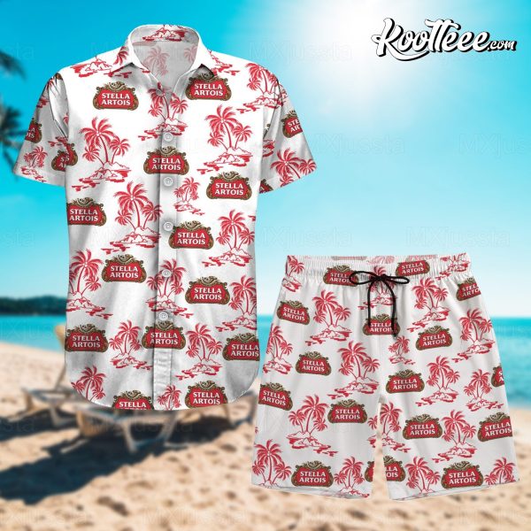 Stella Artois Hawaiian Shirt Hawaiian Shorts