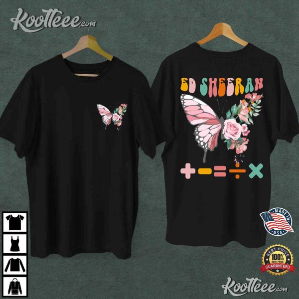 Ed Sheeran The Mathematics World Tour Butterfly Fan Gift T-Shirt