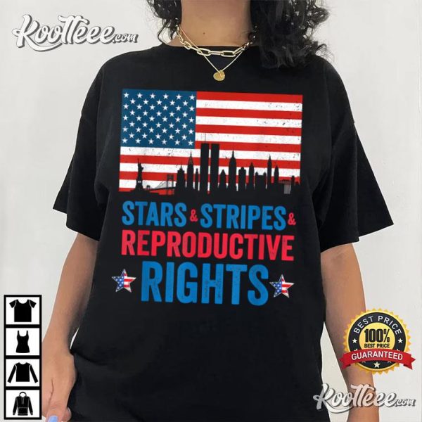 Patriotic 4th Of July Stars Stripes Reproductive Right T-Shirt