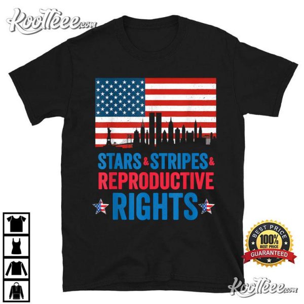 Patriotic 4th Of July Stars Stripes Reproductive Right T-Shirt